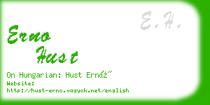 erno hust business card
